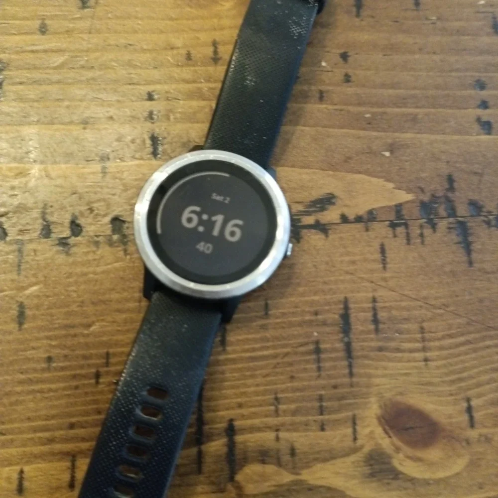 Garmin vivoactive 3 GPS Smartwatch Black Silver Stainless Bezel fb